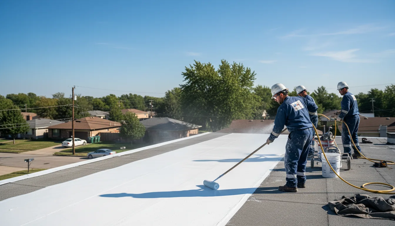 Commercial roof coating in Pottsville, AR near me